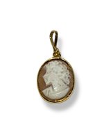 Pendentif Mandile 1922 Femme Cammei  in Argent Conchiglia 2MCICM163D